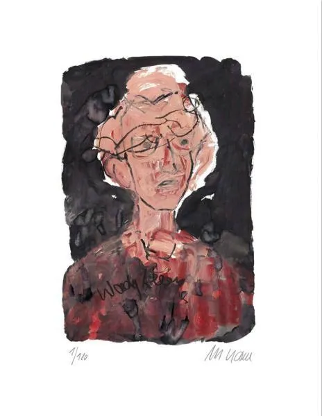 Woody Allen - (Farblithographie / 2014, num. u. signiertes Blatt, Auflage: 180 Ex.)