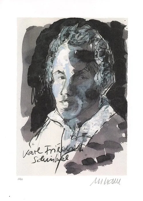 Karl Friedrich Schinkel - (Farblithographie / 2015, num. u. signiertes Blatt, Auflage: 60 Ex.)
