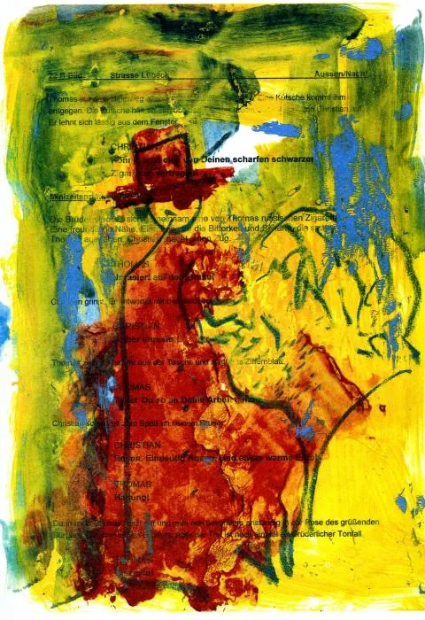 Auf der Straße... - (Farblithographie / num. u. signiertes Blatt, Auflage: 180 Ex.)