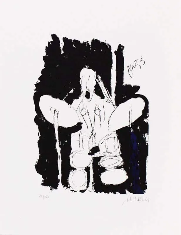 Drums - (Lithographie / num. u. signiertes Blatt, Auflage: 180 Ex.)