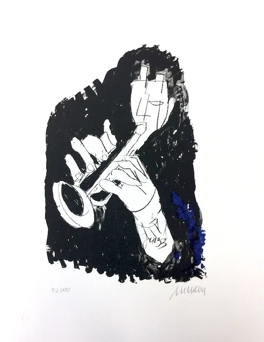 Trumpet - (Lithographie / num. u. signiertes Blatt, Auflage: 180 Ex.)