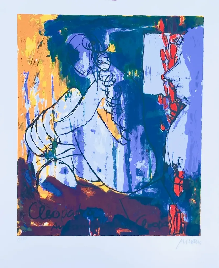 Cleopatra - Antonius und Cleopatra - (Zyklus "Shakespeares Mädchen und Frauen") - (Siebdruck in elf Farben / 2018, num. u. signiertes Blatt, Auflage: 180 Ex.)
