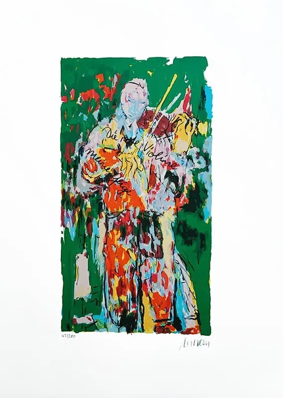 Die rote Violine - Meine Geige - (Farbsiebdruck in 10 Farben, num. und signiertes Blatt, Auflage: 200 Ex.)